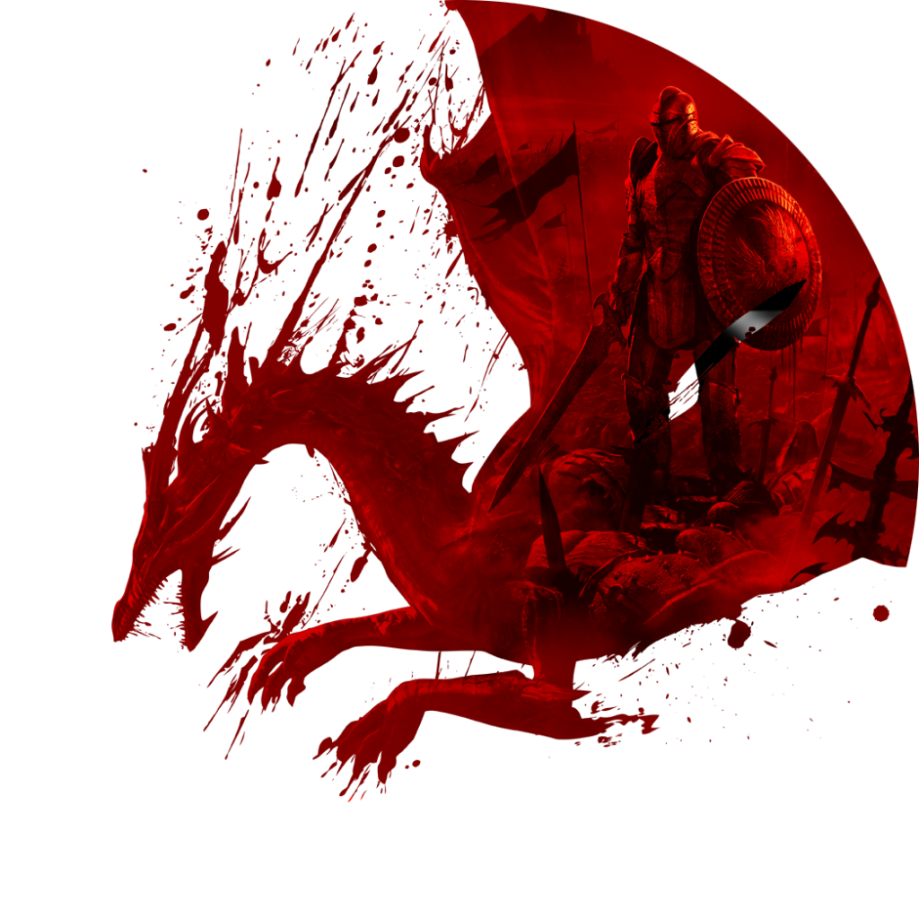 Dragon Age logo, a red Dragon